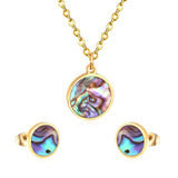 NEW ARRIVAL - Starry Shell Colorful Stainless Steel Gold Color Statement Jewellery Sets For Women