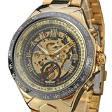 Luxury Brand Sports Design Automatic Mechanical Skeleton Stainless Steel Wristwatch - The Jewellery Supermarket
