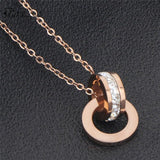 NEW Lucky Roman Wild Stainless Steel Clavicle Fashion Pendant Necklace Set - Popular Jewellery Set