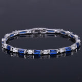 SUPERB Fashion AAA+ Cubic Zirconia Simulated Diamonds Charming Lovely Red Green Blue Tennis Bracelets - The Jewellery Supermarket