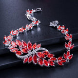 Luxury Women AAA+ Zirconia Large White Flower Charm Bracelets - The Jewellery Supermarket