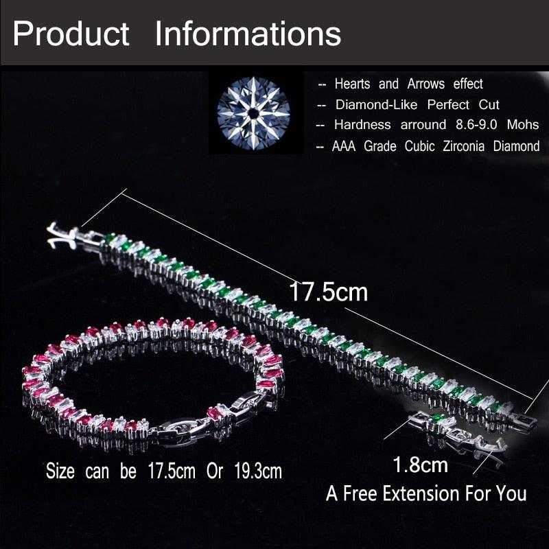 High Quality Yellow Gold Color Fashion AAA+ Cubic Zirconia Simulated Diamonds Tennis Bracelets - The Jewellery Supermarket