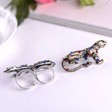 NEW VINTAGE RINGS Colorful Crystal Stone Inlaid Gold Silver Color Adjustable Rings - The Jewellery Supermarket