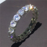 NEW Multiple Cutting Luxury AAAA Cz Diamonds Eternity Promise Ring