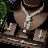 NEW - Exquisite Luxury Big AAA+ Cubic Zirconia Diamonds Jewellery Set