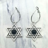 NEW ARRIVAL Judaism Menorah Star of David Charming Drop Dangle Earrings