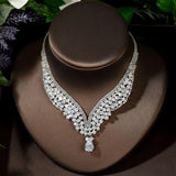 NEW - Sparking Waterdrop Shape Newest Fashion AAA+ Cubic Zirconia Diamonds Jewellery Set - The Jewellery Supermarket