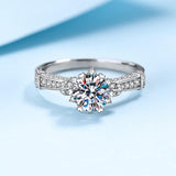 100% High Quality Moissanite Diamonds Engagement Rings -1CT GRA Certified Lab Damond Wedding Rings - The Jewellery Supermarket