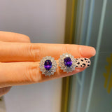 NEW ARRIVAL - TrendY Sterling Silver Lab Amethyst Charming Fine Jewelry Sets - The Jewellery Supermarket