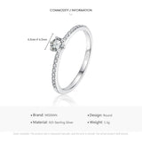 *NEW* Sterling Silver Simple Round Clear High Quality AAA+ Cubic Zirconia Diamonds Rings - The Jewellery Supermarket
