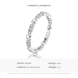 NEW ARRIVAL - Silver Hearts AAA+ Cubic Zirconia Diamonds Stackable Ring - The Jewellery Supermarket
