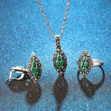 NEW Fashion Vintage Fashion Antique Silver Plated Jewellery Set For Women - Earrings Necklace Ring Sets
