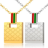 NEW - Famous Brand Designer Rectangle Square Pattern Stainless Steel Jewellery Sets For Women - The Jewellery Supermarket