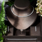 NEW - Luxury AAA+ Cubic Zirconia Baguette Diamonds Jewellery Set - The Jewellery Supermarket