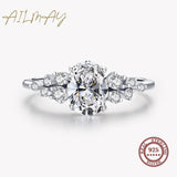 New Arrival Simplicity Oval Dazzling AAAA Quality Simulated Diamonds Ring