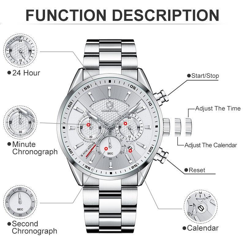 NEW MENS WATCHES - Top Luxury Brand Fashion Stainless Steel Waterproof Quartz Watches - Best Offers - The Jewellery Supermarket