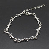 Small Wire Brambles Iron Unisex Hip-hop Gothic Punk Style Barbed Wire Little Thorns Bracelet