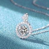 Dancing Diamond Design 1/0.8 CT Round Cut VVS High Quality Moissanite Diamonds Necklace Luxury Jewellery