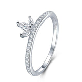 Charming Silver Crown Full AAA+ Cubic Zirconia Engagement Ring
