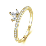Charming Silver Crown Full AAA+ Cubic Zirconia Engagement Ring - The Jewellery Supermarket