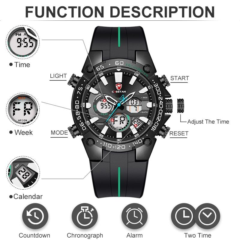 NEW MENS WATCHES Top Luxury Brand Fashion Sport Chronograph Waterproof Quartz watch - The Jewellery Supermarket