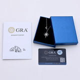 Minimalist 3mm High Quality Moissanite Diamonds Star and Moon Necklace -Birthday Gift - Fine Jewellery - The Jewellery Supermarket