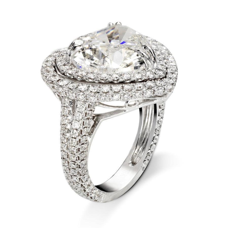 New Lovely Luxury Heart Cut Design AAA+ Quality CZ Diamonds Engagement Ring - The Jewellery Supermarket