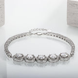 Brilliant Luxury 5ct D Color High Quality Moissanite Diamonds Silver Tennis Adjustable Bracelet - Luxury Jewellery