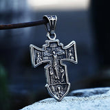 New 316L Stainless Steel Jesus Christ Cross Mens Pendant Necklace - Religious Believers High Quality Jewellery