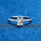 1CT 2CT Radiant Cut High Quality Moissanite Diamonds Engagement Ring for Women - Luxury Jewellery