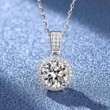 Sensational Classic Round Cut  2CT 8MM High Quality Moissanite Diamonds Necklace - Luxury Jewellery