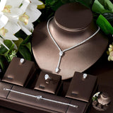 NEW - Graceful Water Drop Design AAA+ Cubic Zirconia Diamonds jewellery Set