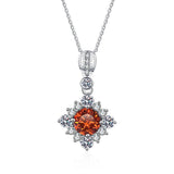 Staggering 1 Carat D-COLOR High Quality Moissanite Diamonds Necklace Geometric Princess Square Pendant - The Jewellery Supermarket