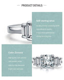 New Arrival Luxury Square Clear AAAA Quality Simulated Diamonds Fine Rings - The Jewellery Supermarket