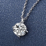 Sensational Classic Round Cut VVS  0.5/1/2 Carat High Quality Moissanite Diamonds Necklace-  Fine Jewellery