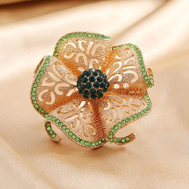 NEW VINTAGE RINGS Princess Queen Big Geometric Hollow Flower Chunky Bohemian Rings - The Jewellery Supermarket