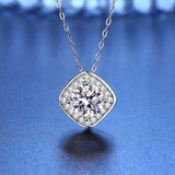 Classic Square 1ct D Colour VVS Multi Colour High Quality Moissanite Diamonds Necklaces - Fine Jewellery