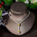 NEW - Charming Water Drop Design AAA+ Cubic Zirconia Diamonds Jewellery Set - The Jewellery Supermarket