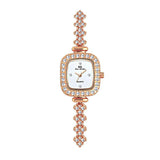 Bling Fashion Gold Colour Simulated Diamonds Popular Elegant Luxury Small Dial Quartz Gold Colour Watch - The Jewellery Supermarket