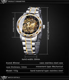 NEW - Top Brand Luxury Transparent Fashion Diamond Royal Design Skeleton Wrist Watch - The Jewellery Supermarket