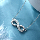 Charming Infinity Necklace D Color Real High Quality Moissanite Diamonds Forever Love Necklace - Fine Jewellery