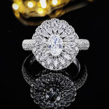 NEW Design! Designer Oval Cut AAA+ Quality CZ Diamonds Luxury Fashion Ring