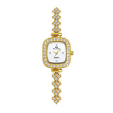 Bling Fashion Gold Colour Simulated Diamonds Popular Elegant Luxury Small Dial Quartz Gold Colour Watch - The Jewellery Supermarket