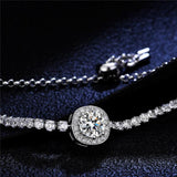 NEW ARRIVAL Gorgeous Moissanite Bracelet D Color 1 Carat Diamond Silver Bracelet - The Jewellery Supermarket