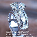 New Arrival Luxury Halo Round Cut AAA+ Quality CZ Diamonds Designer Fashion Ring - The Jewellery Supermarket