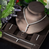 NEW - Superb Water Drop Paved AAA+ Cubic Zirconia Diamonds Fashion Jewellery Set - The Jewellery Supermarket