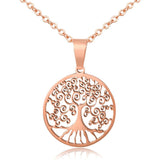 New Design Crystal Hollow Tree of Life Stainless Steel Charming Jewellery Set - Ideal Gifts - The Jewellery Supermarket