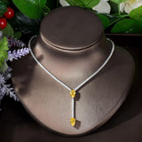 NEW - Graceful Water Drop Design AAA+ Cubic Zirconia Diamonds jewellery Set - The Jewellery Supermarket