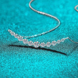 Sensational Total 1.1ct Round Brilliant Cut High Quality Moissanite Diamonds Necklace Sparkling  Jewellery