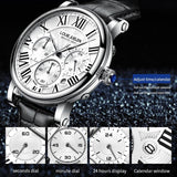 NEW ARRIVAL - Luxury Mens Watches Genuine Leather Strap Quartz Casual Watch - The Jewellery Supermarket